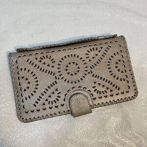 Cleobella Mexicana Metallic Leather Clutch Purse